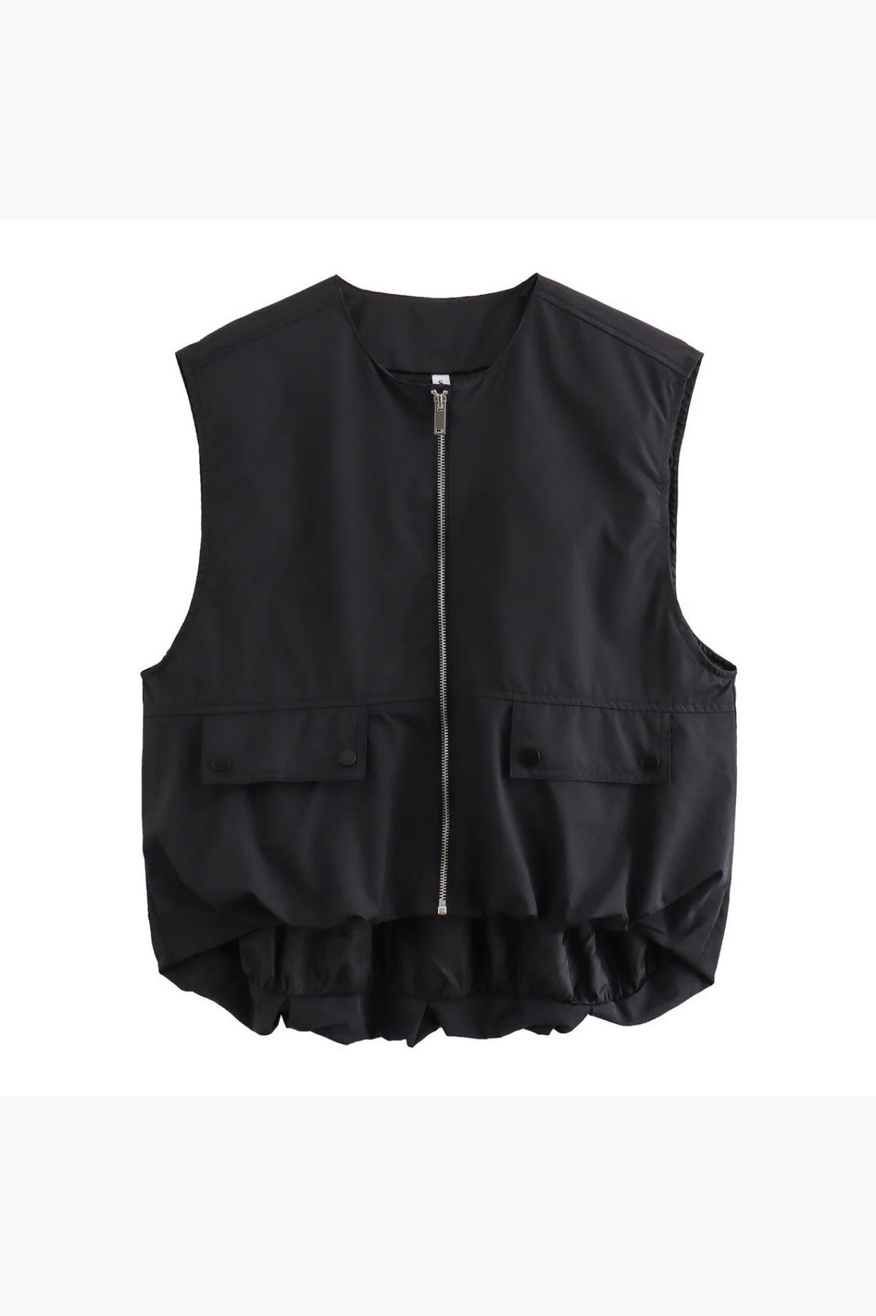 Gilet Femme Sans Manches Zippé – Veste Courte Élégante Style Utility