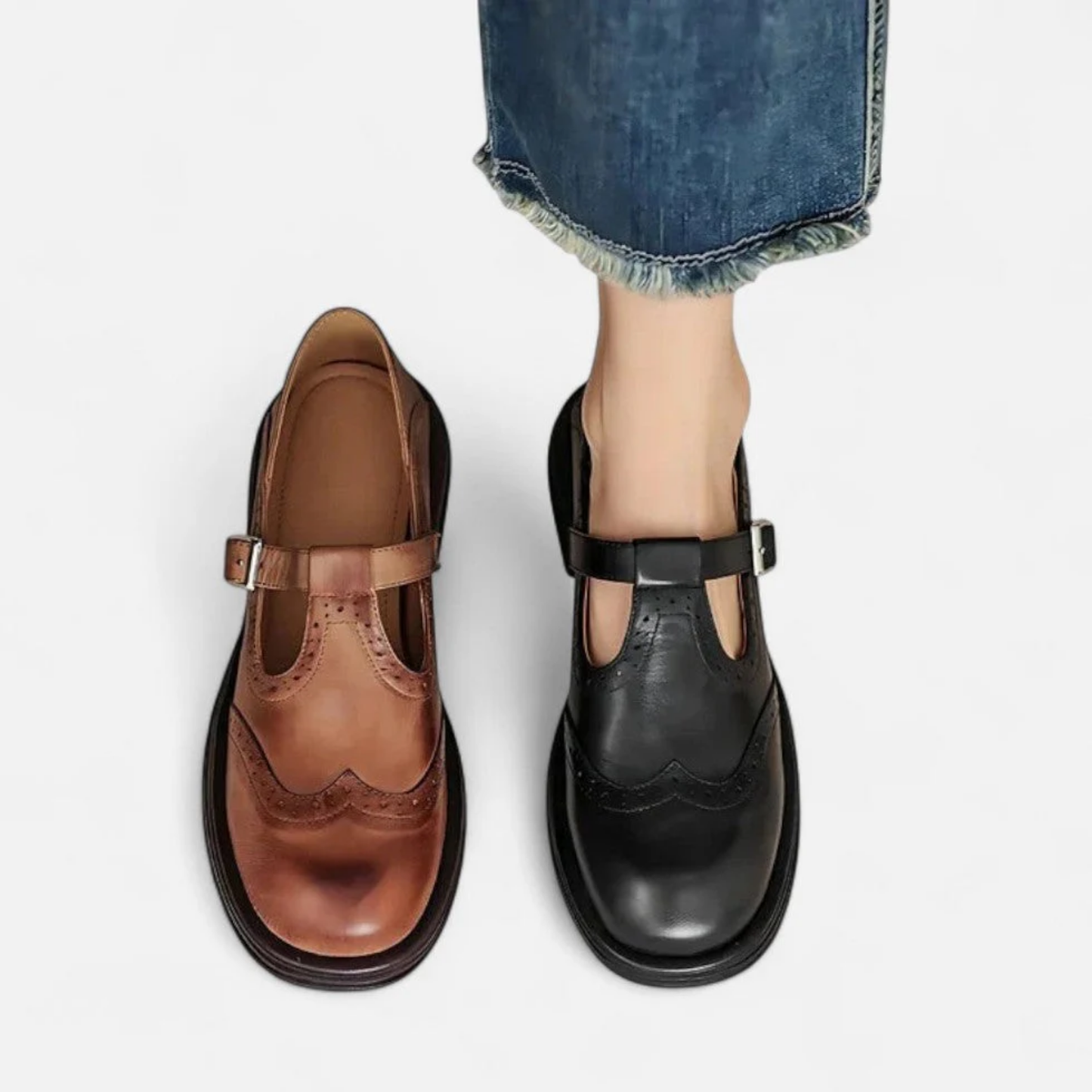 Tongs réglables pour femme | Cuir, élégantes