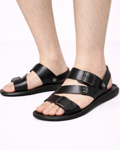 Sandales Homme à Brides Boucles Style Minimaliste