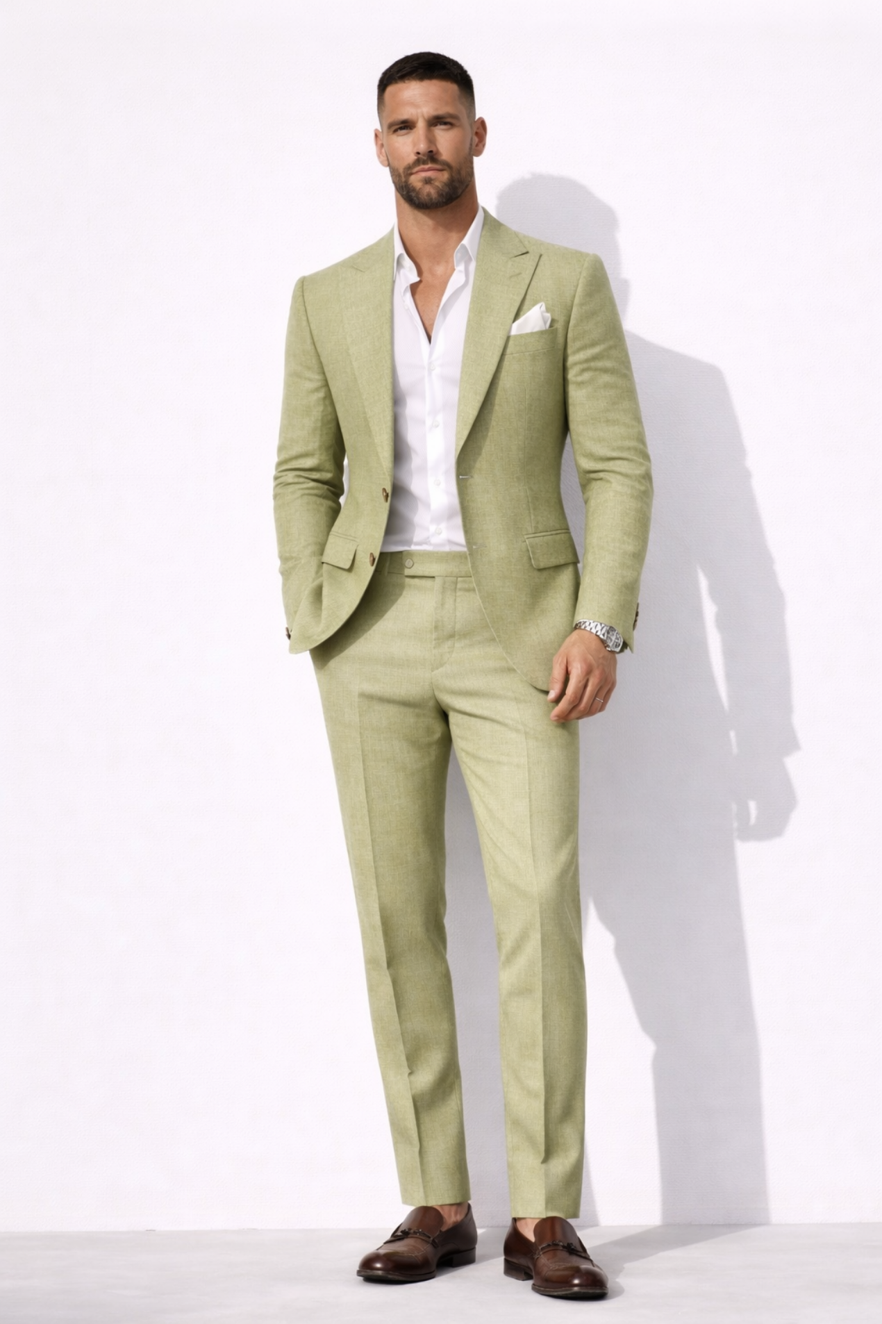 Completo elegante da uomo 2 pezzi – Blazer slim fit e pantaloni sartoriali