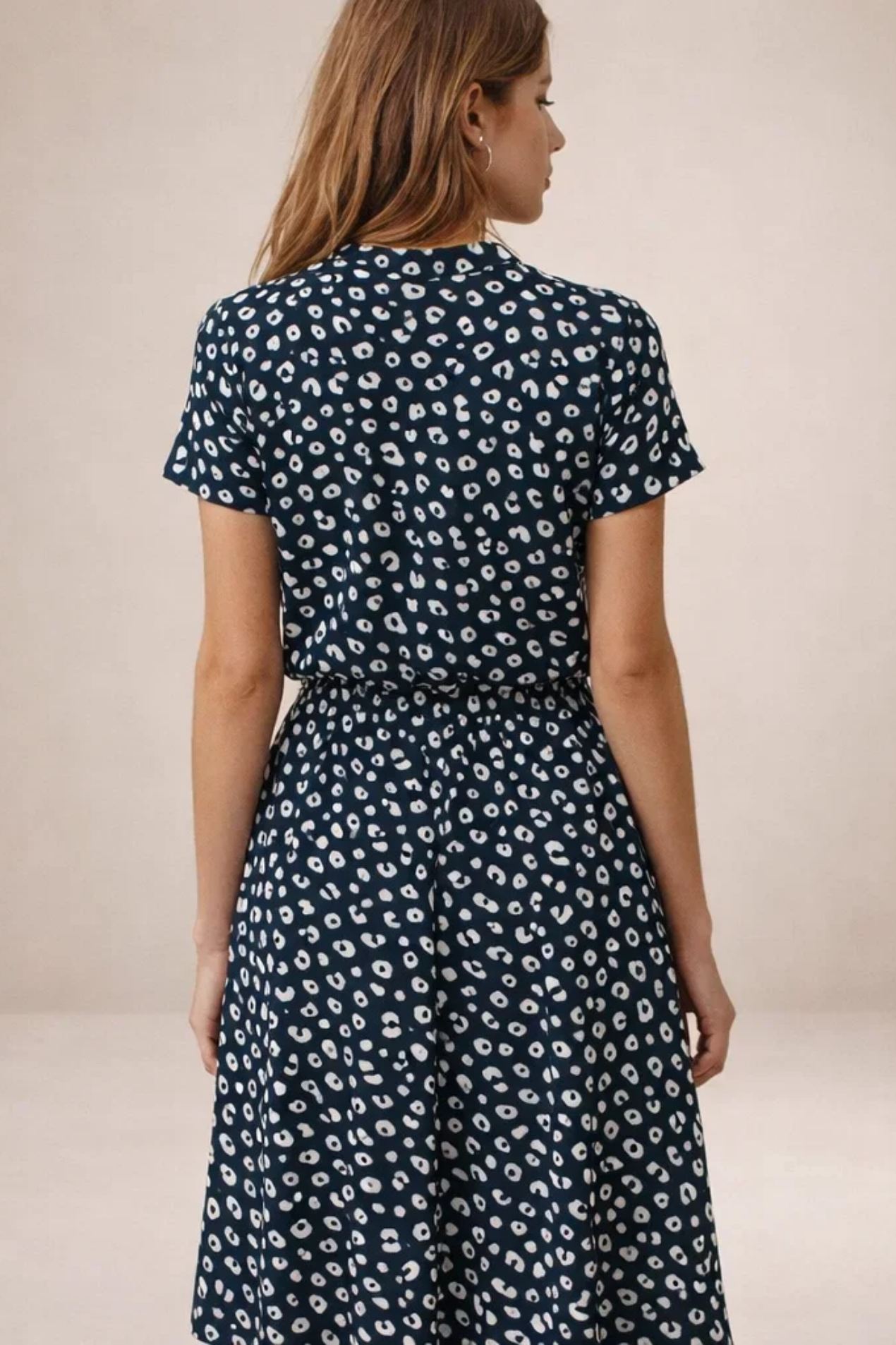 Robe Midi Femme Imprimée – Robe Fluide Avec Taille Ajustable