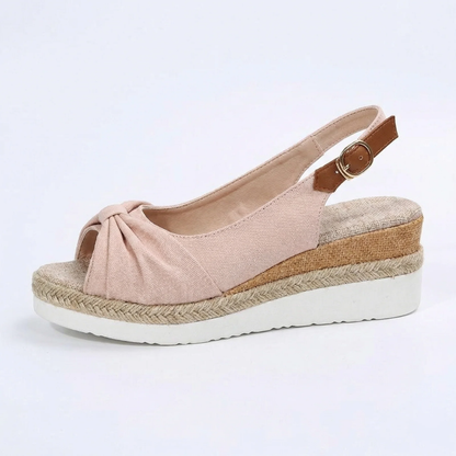 Sandali Donna Comodi Ergonomici – Sandali con Zeppa e Cinturino Regolabile