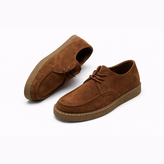 Scarpe da uomo in pelle scamosciata – Stile casual stringato