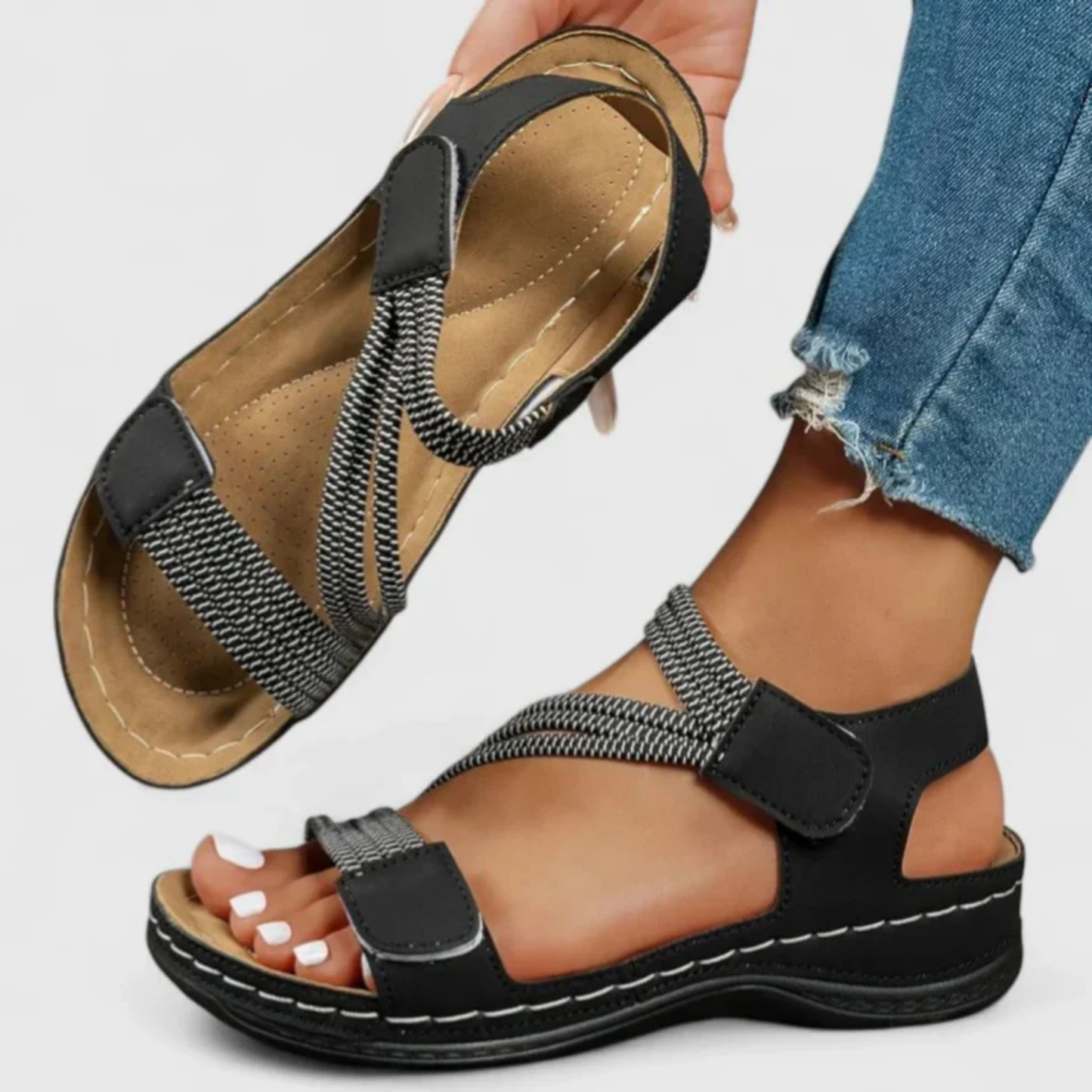 Sandali Donna Comfort – Fasce Elastiche e Suola Ergonomica