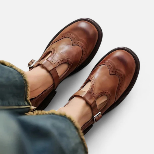 Tongs réglables pour femme | Cuir, élégantes