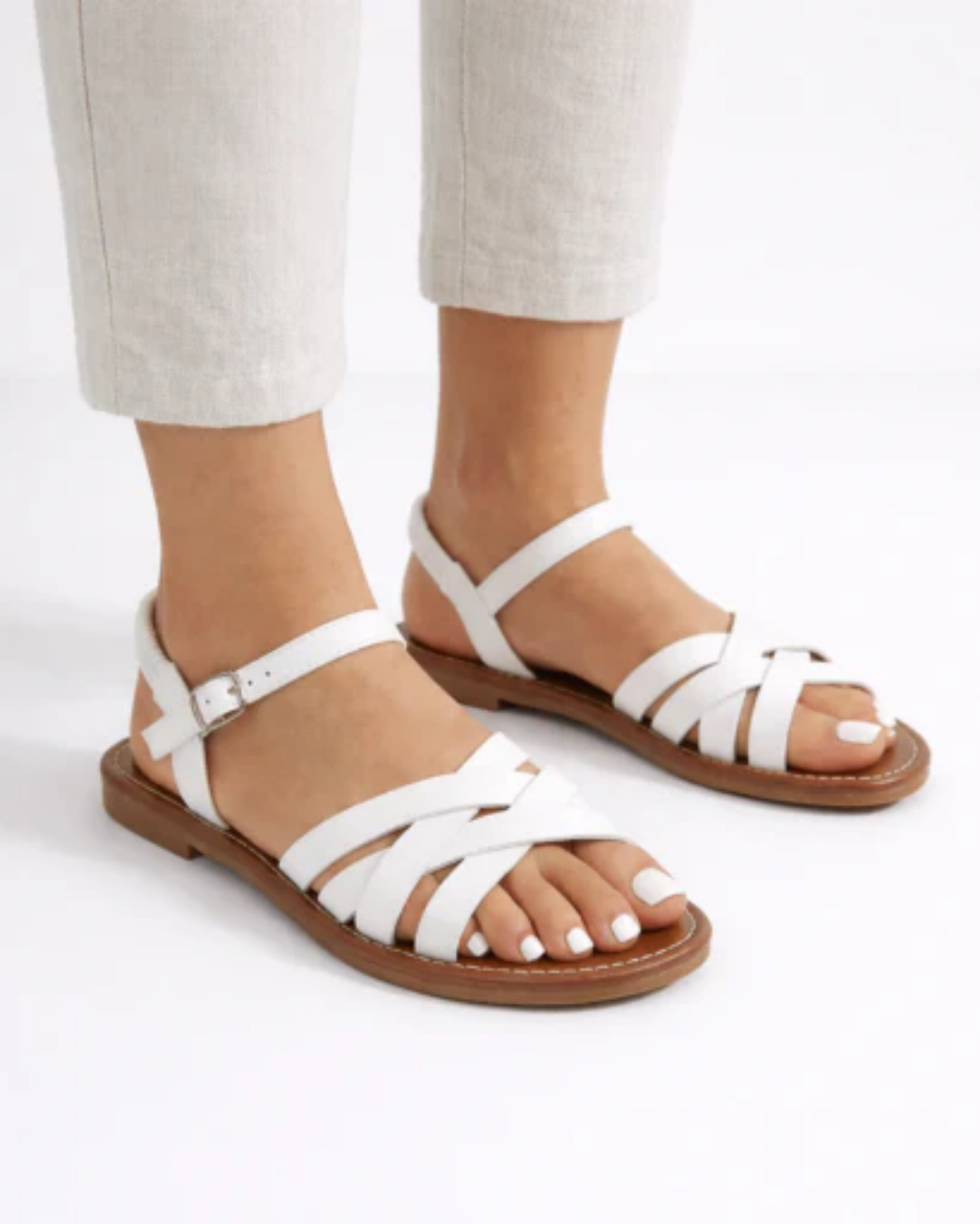 Sandales femme à brides croisées