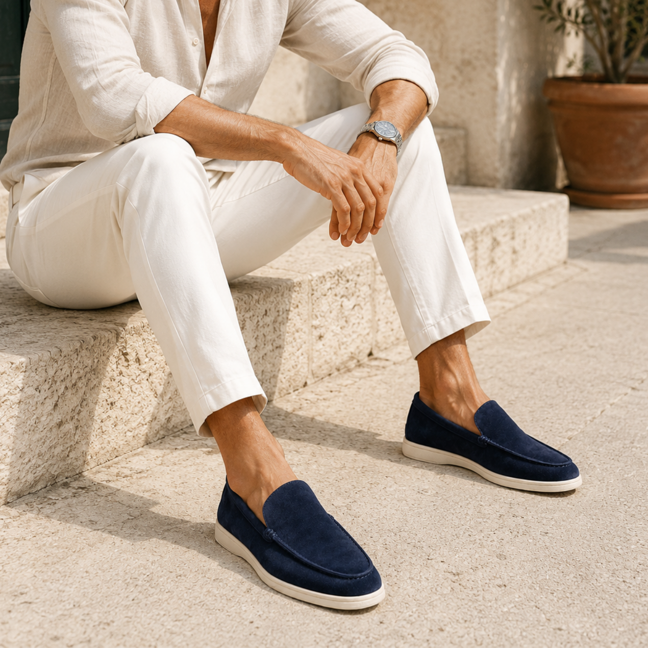 Mocassins Slip-On En Suédine Luxe