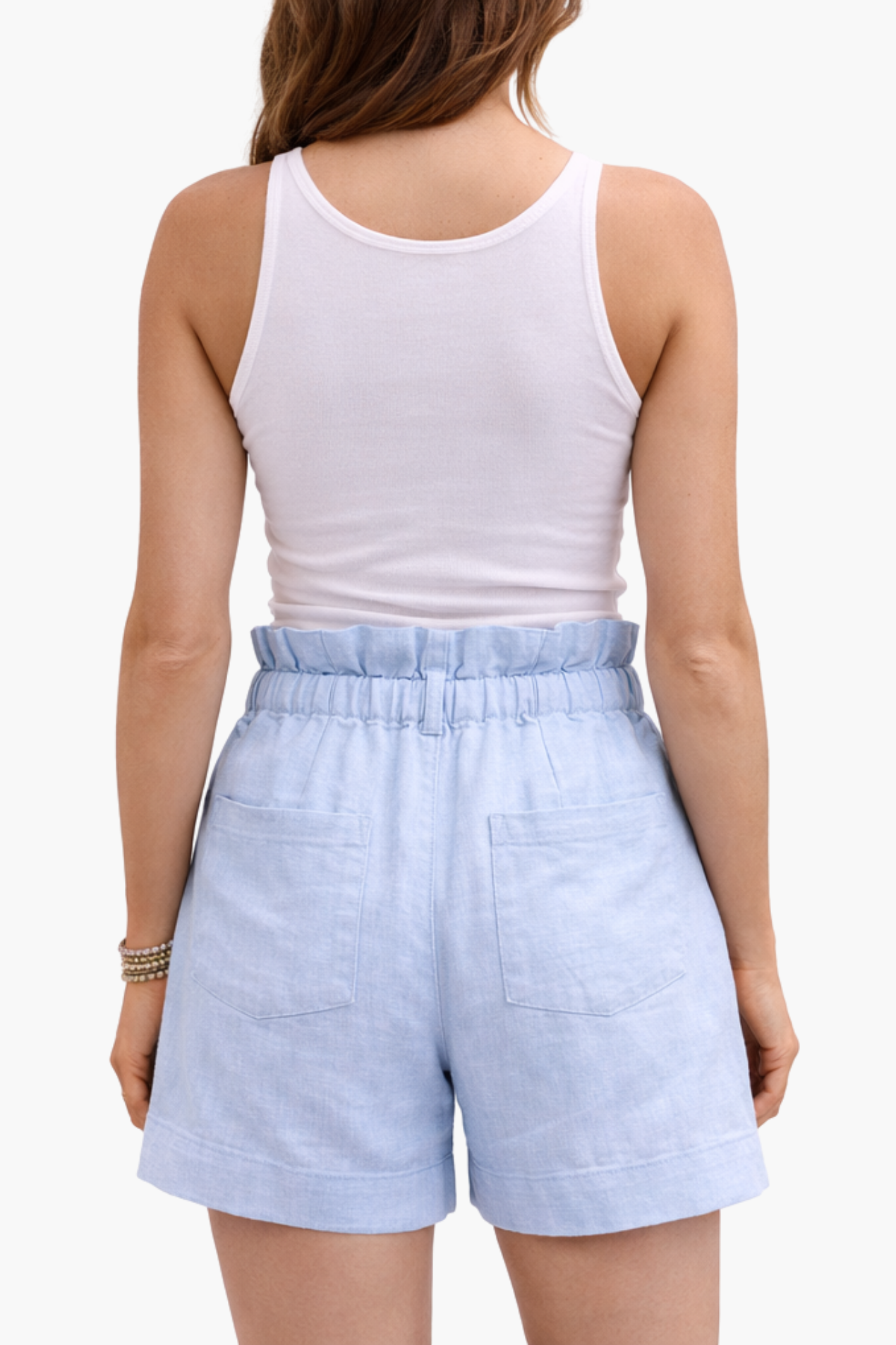 Short en lin femme taille haute – coupe fluide et ceinture nouée élégante | short lin