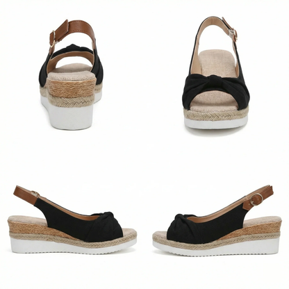 Sandali Donna Comodi Ergonomici – Sandali con Zeppa e Cinturino Regolabile