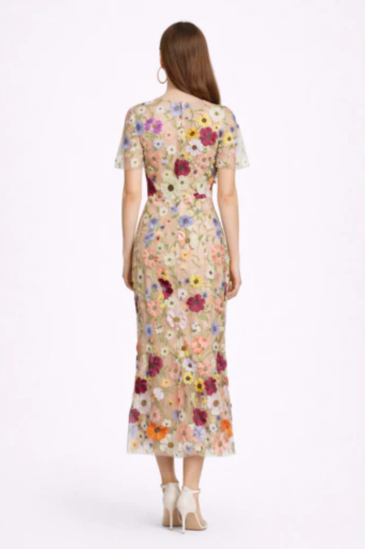 Abito Midi Elegante da Donna in Pizzo – Vestito Fluido Chic per Occasioni Speciali