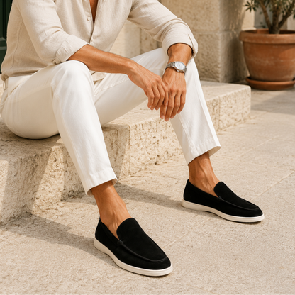 Mocassins Slip-On En Suédine Luxe – Style Décontracté Chic