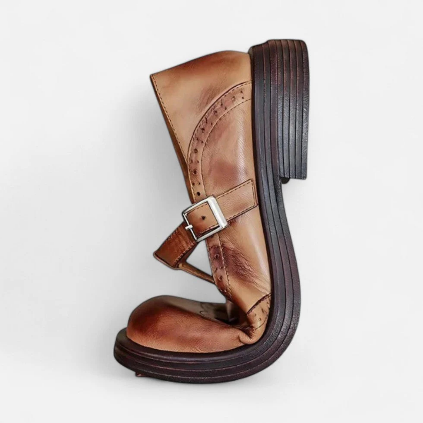 Tongs réglables pour femme | Cuir, élégantes