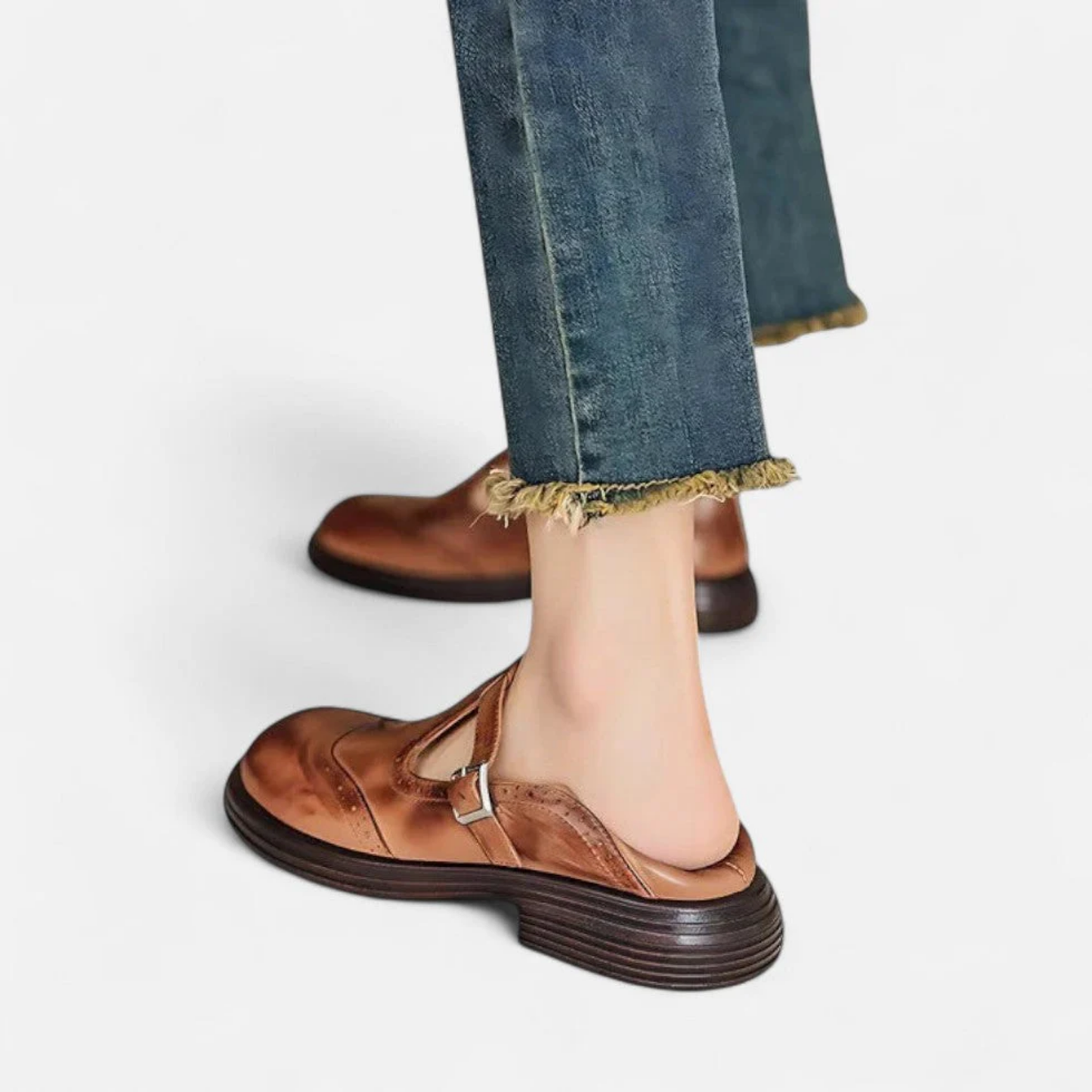 Tongs réglables pour femme | Cuir, élégantes
