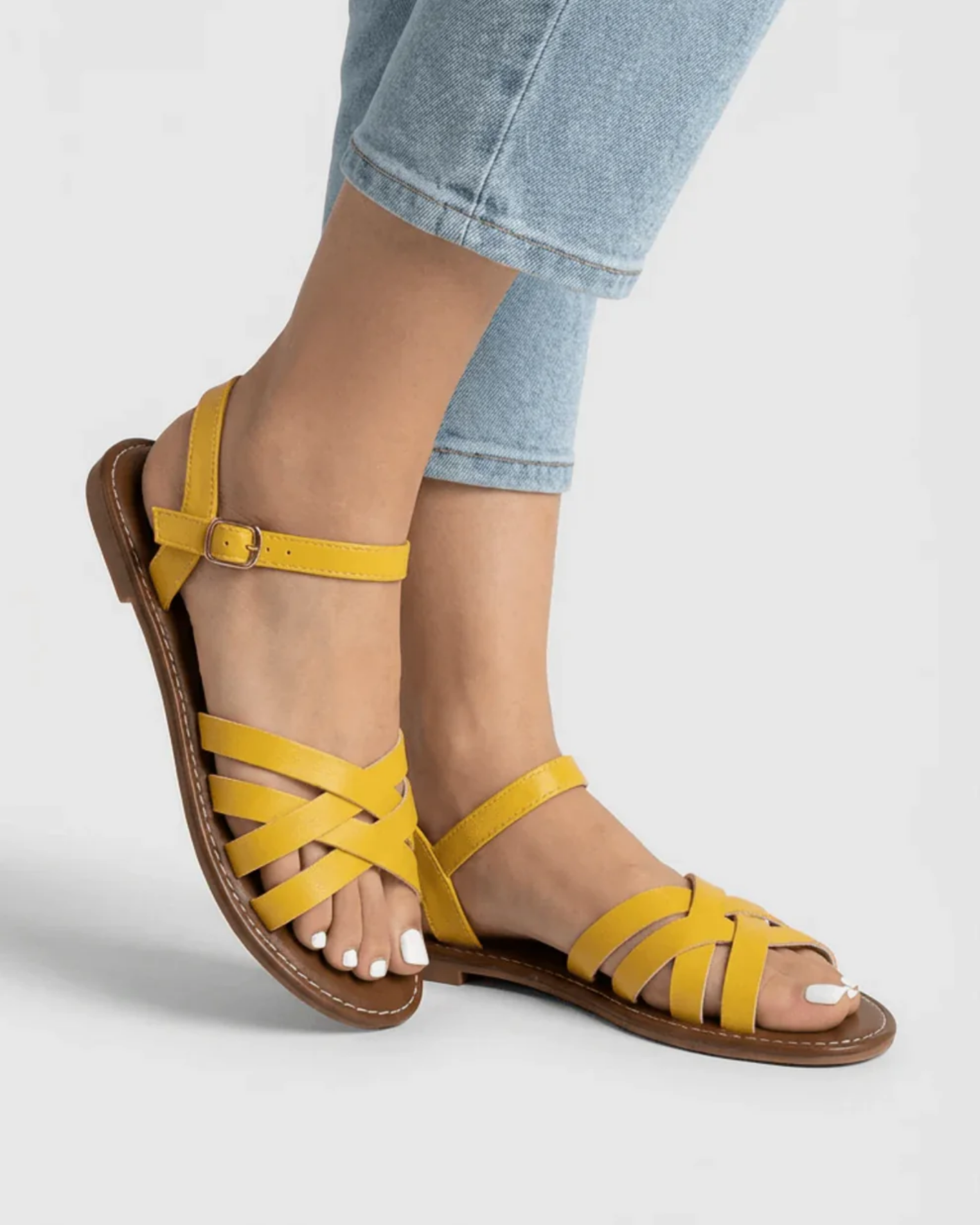 Sandales Femme à Brides Croisées avec Bride Cheville – Confort Quotidien