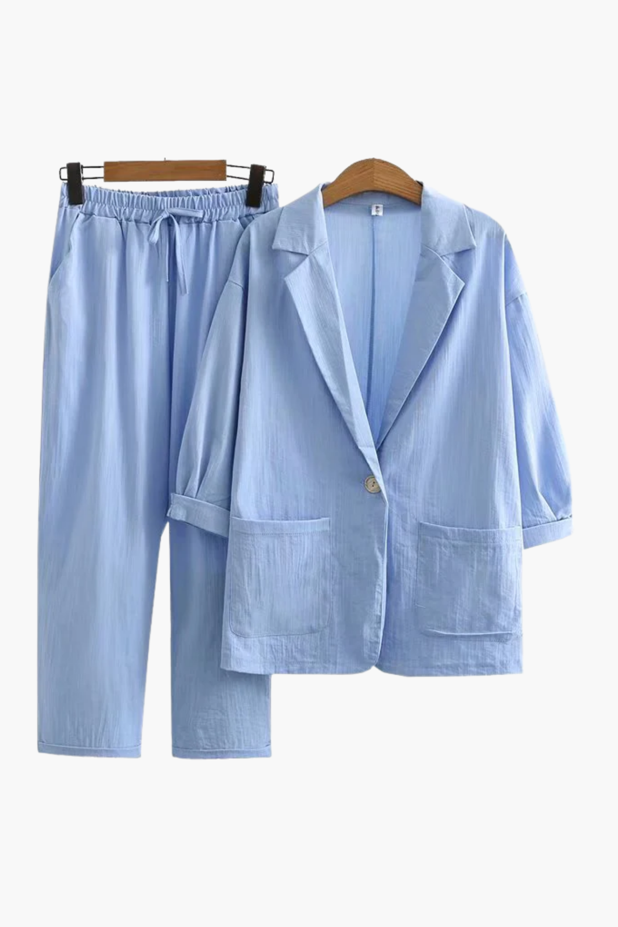 Ensemble Femme En Lin Blazer Et Pantalon – Ensemble Lin Femme Élégant Et Léger