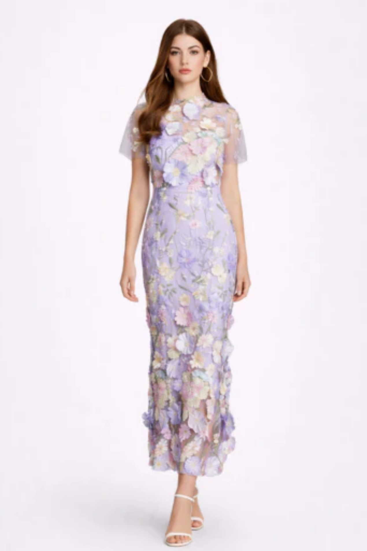 Abito Midi Elegante da Donna in Pizzo – Vestito Fluido Chic per Occasioni Speciali