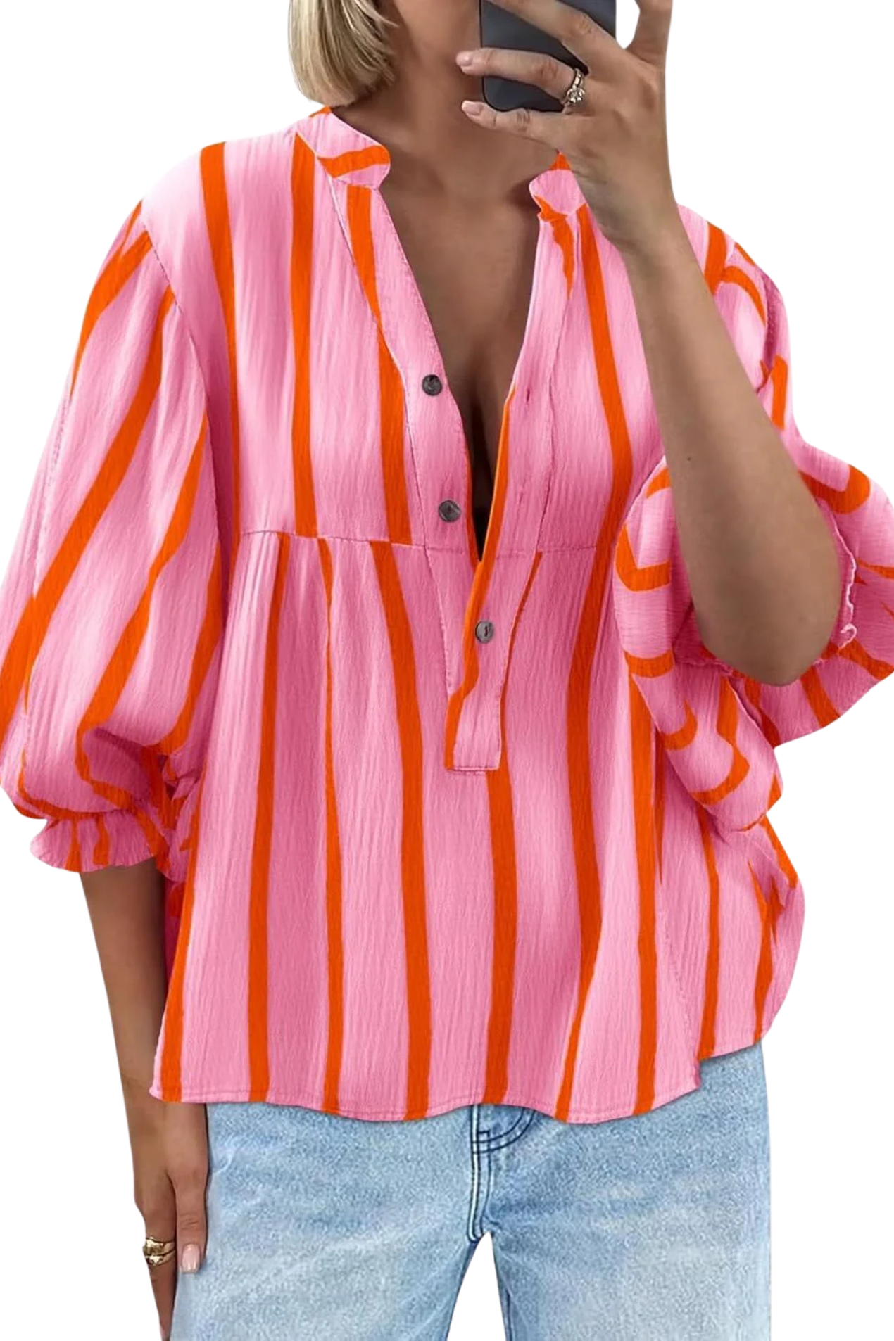 Blouse Rayée Élégante Pour Femme