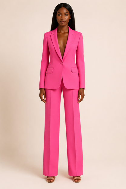 Tailleur Femme Prestige – Ensemble Blazer & Pantalon Palazzo Élégant