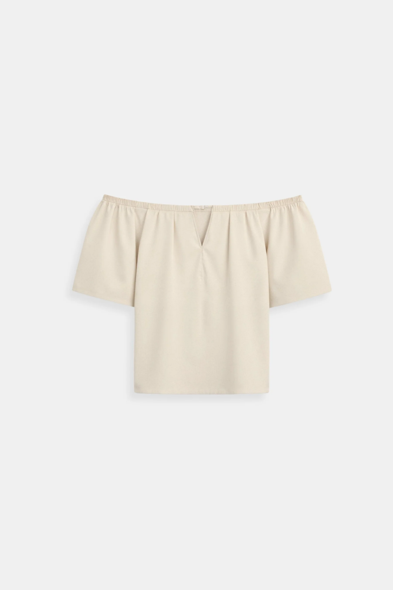 Top corto Bardot da donna – Top con spalle scoperte a maniche a sbuffo