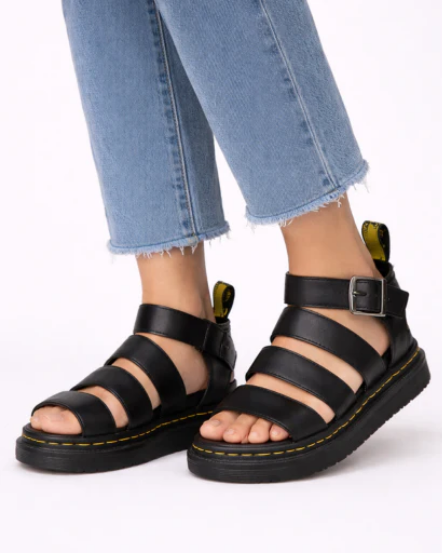 Sandales Plateforme Femme à Brides Multiples avec Boucle et Semelle Épaisse