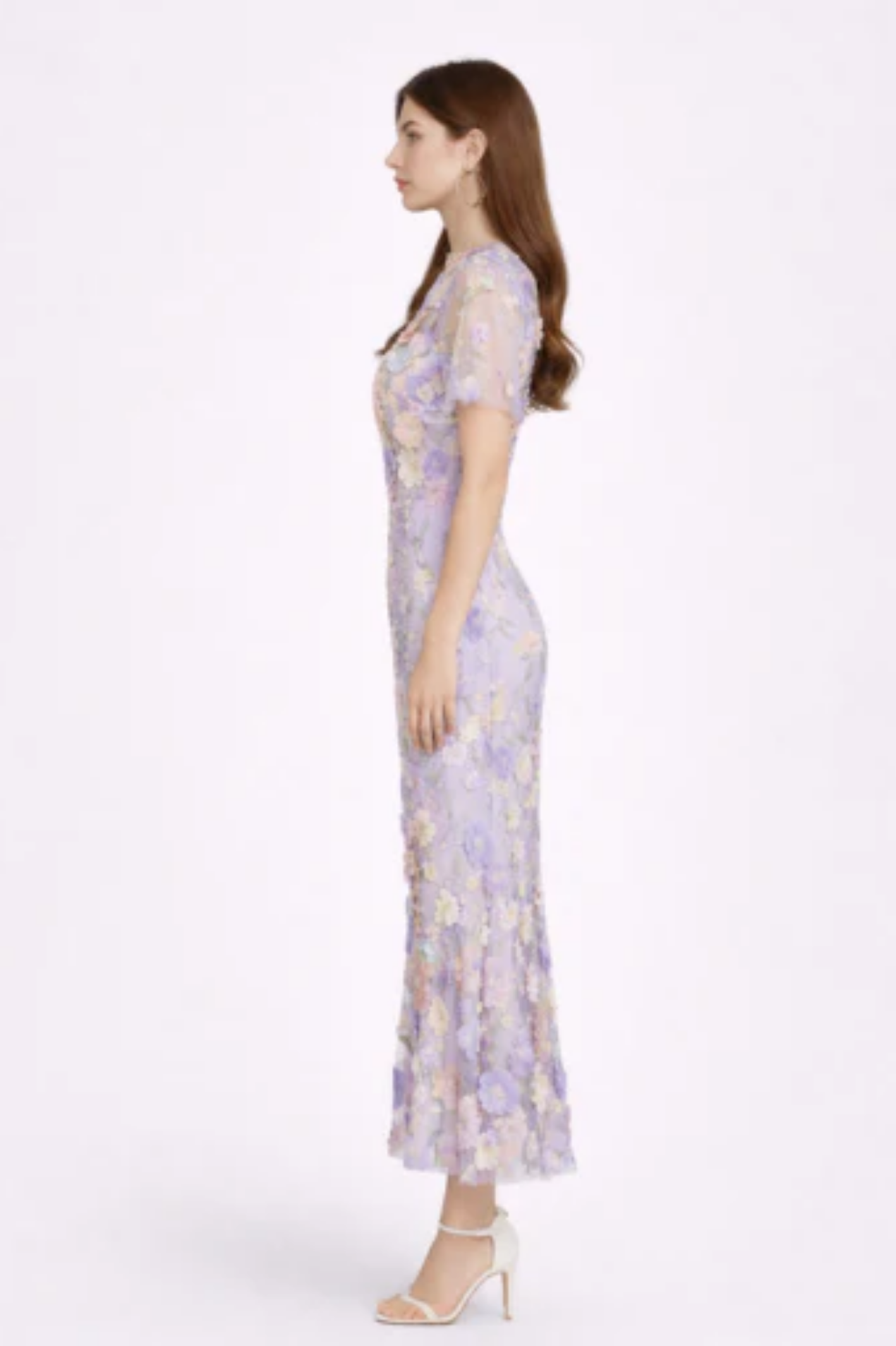 Abito Midi Elegante da Donna in Pizzo – Vestito Fluido Chic per Occasioni Speciali