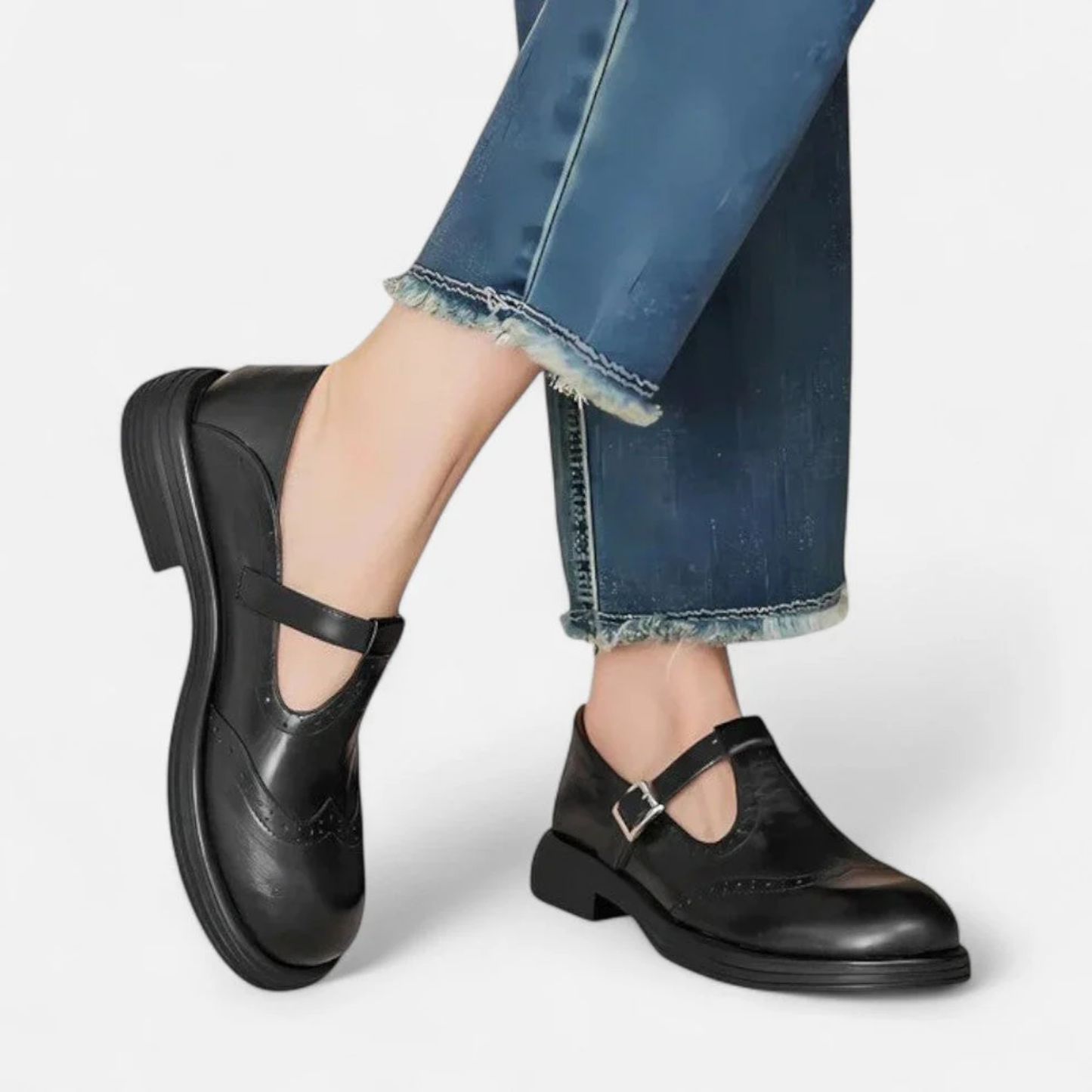 Tongs réglables pour femme | Cuir, élégantes
