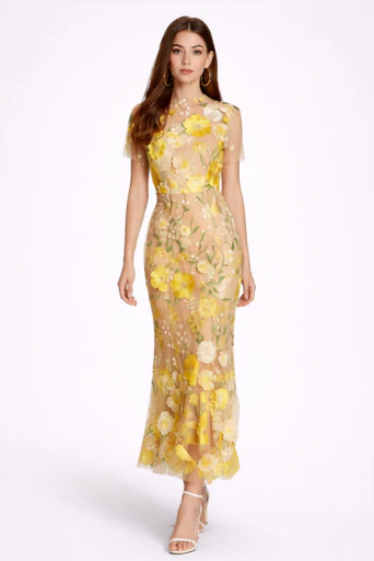 Abito Midi Elegante da Donna in Pizzo – Vestito Fluido Chic per Occasioni Speciali