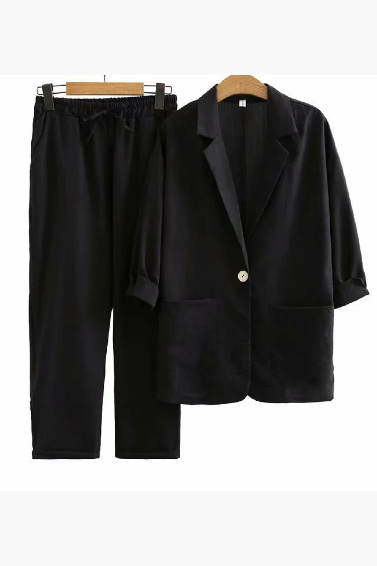 Ensemble Femme En Lin Blazer Et Pantalon – Ensemble Lin Femme Élégant Et Léger