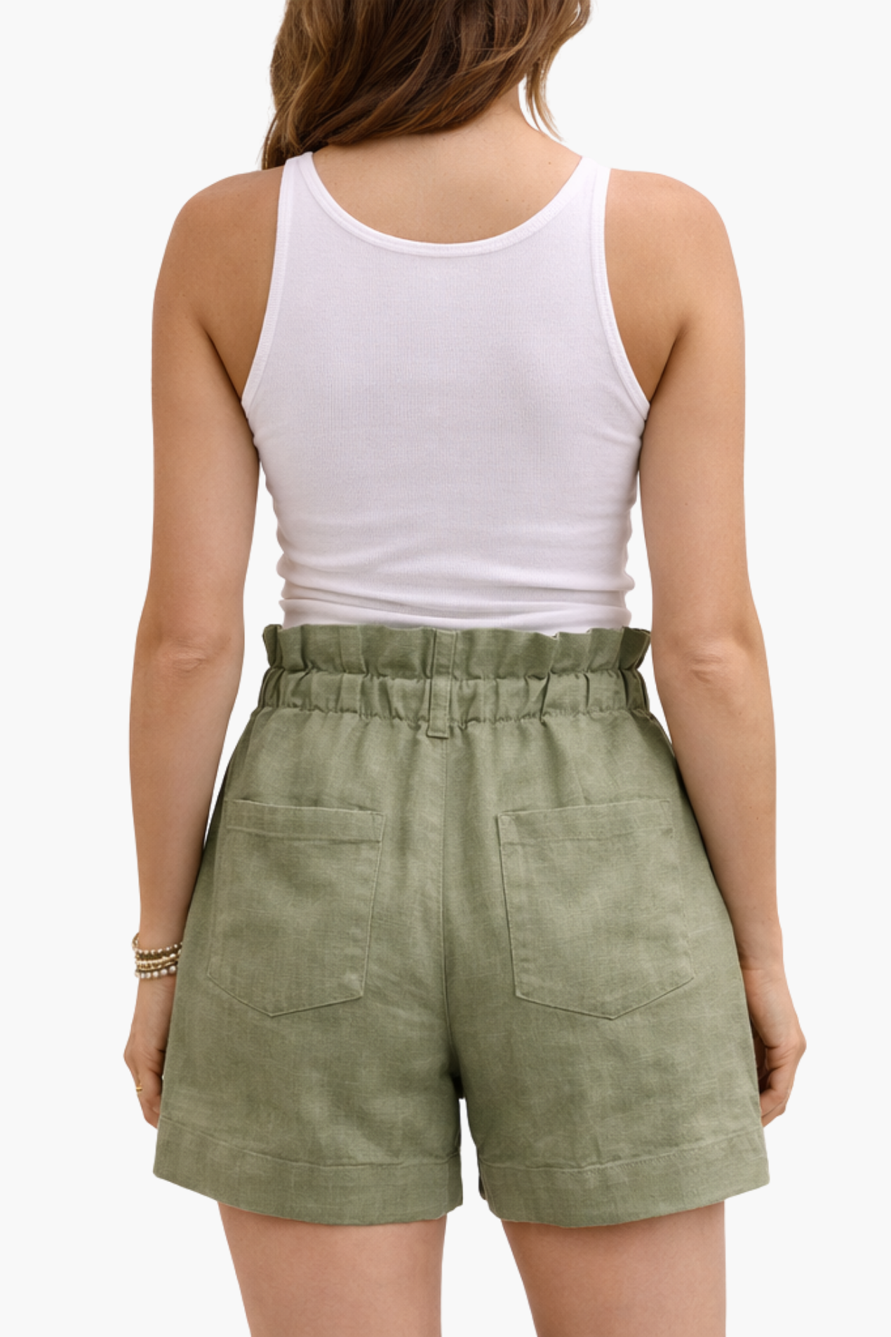 Short en lin femme taille haute – coupe fluide et ceinture nouée élégante | short lin