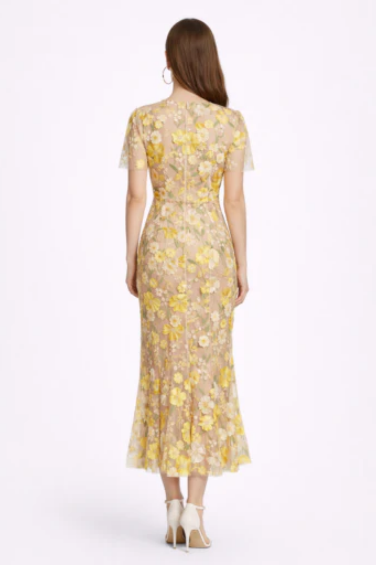 Abito Midi Elegante da Donna in Pizzo – Vestito Fluido Chic per Occasioni Speciali
