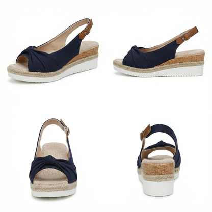 Sandali Donna Comodi Ergonomici – Sandali con Zeppa e Cinturino Regolabile