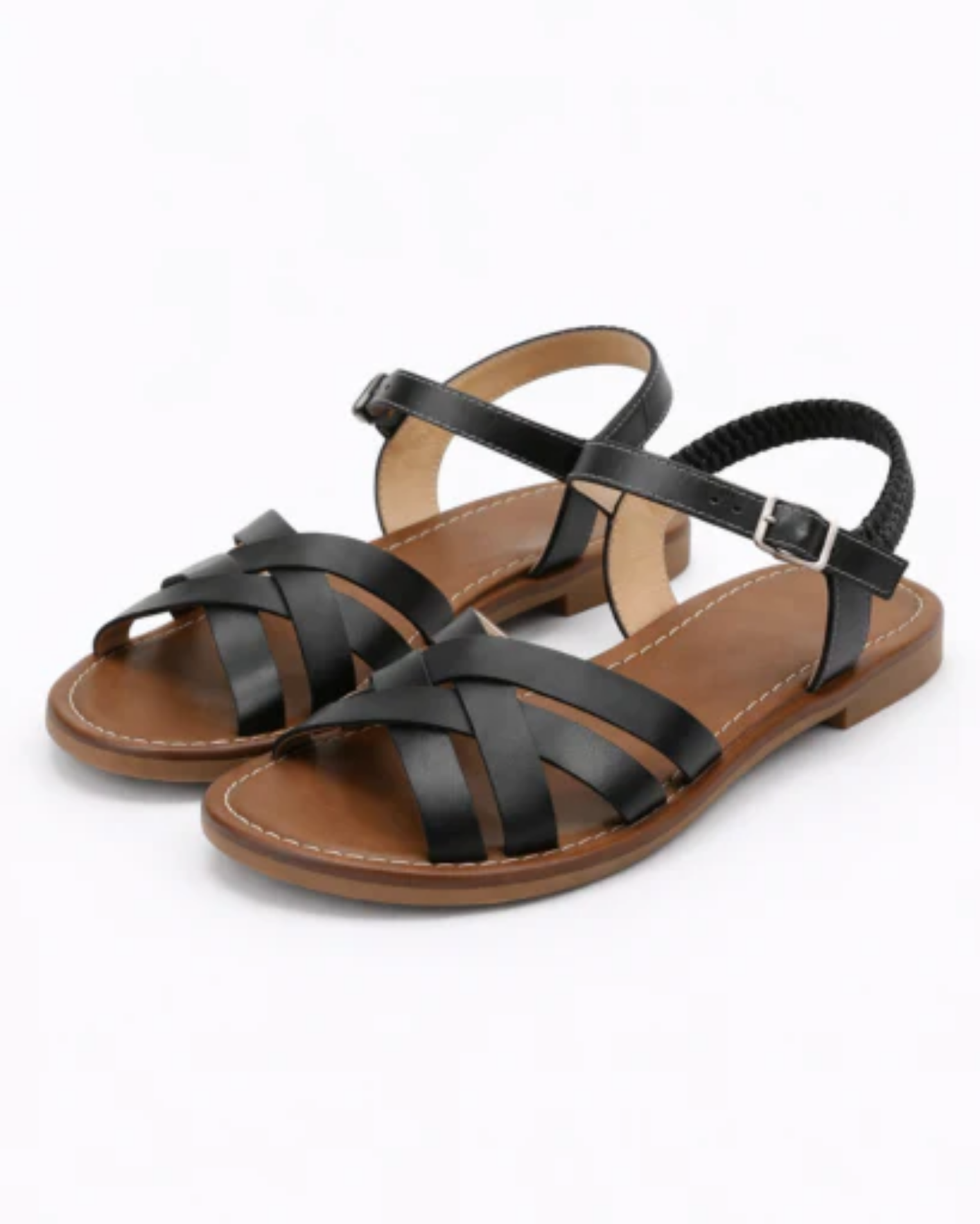 Sandales femme à brides croisées
