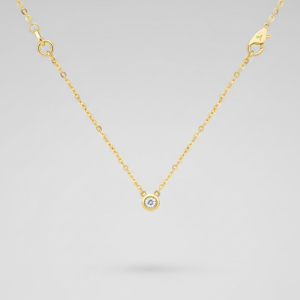 Collier pendentif solitaire