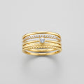 Bague empilable diamant en or