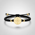 Bracelet corde boussole en or