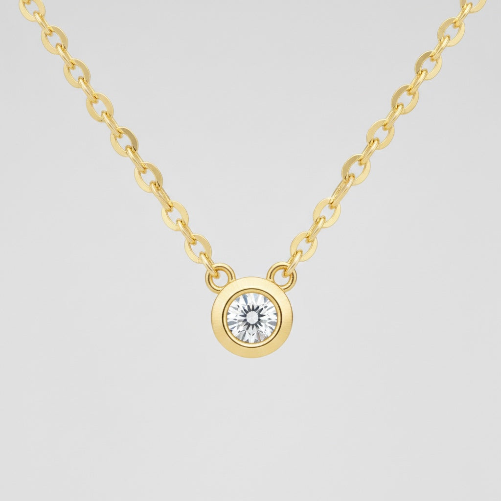 Collier pendentif solitaire