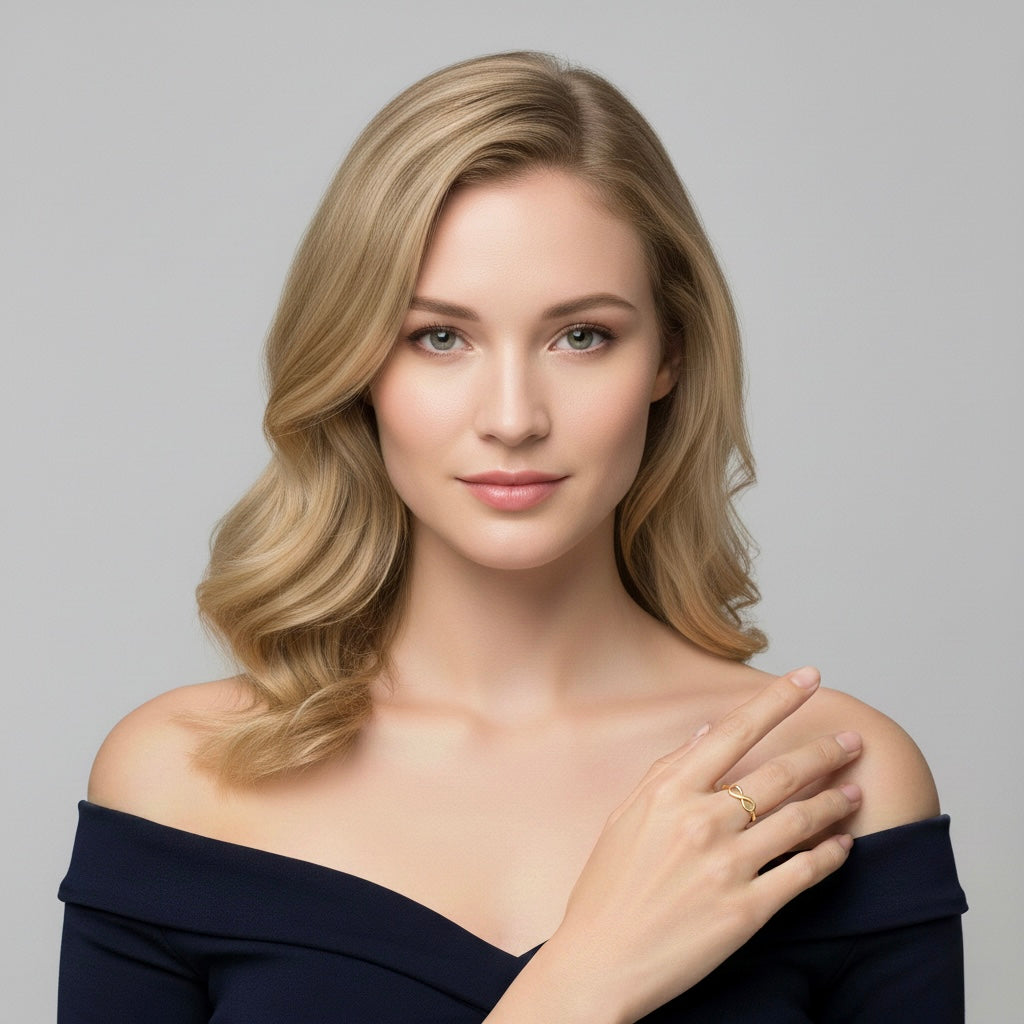 Bague Infini ton doré – Symbole d’Éternité et d’Élégance