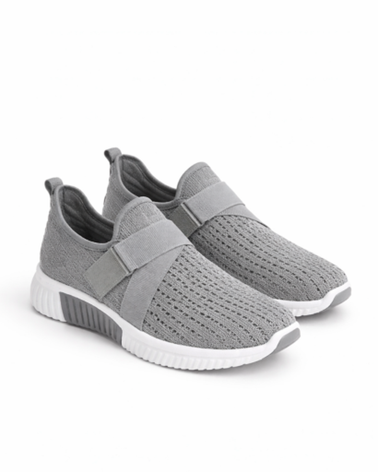 Scarpe da ginnastica slip-on da donna in mesh traforato con fascia elastica