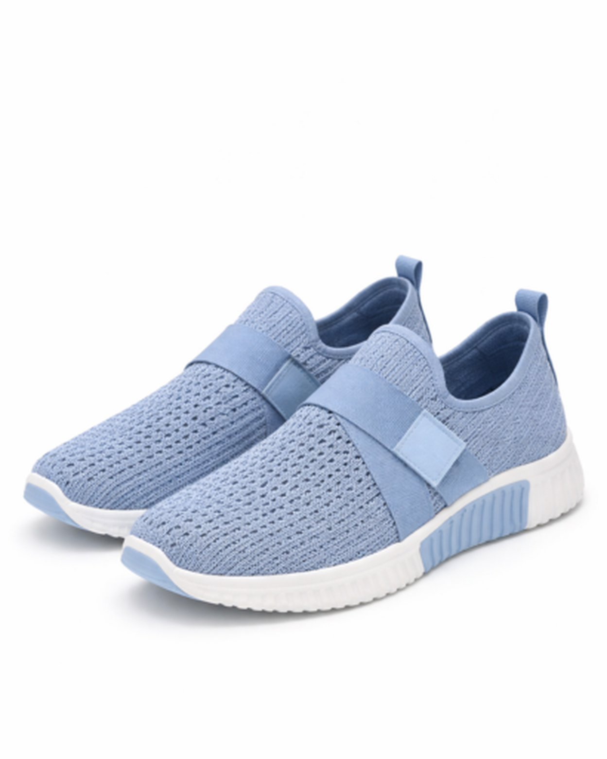 Scarpe da ginnastica slip-on da donna in mesh traforato con fascia elastica