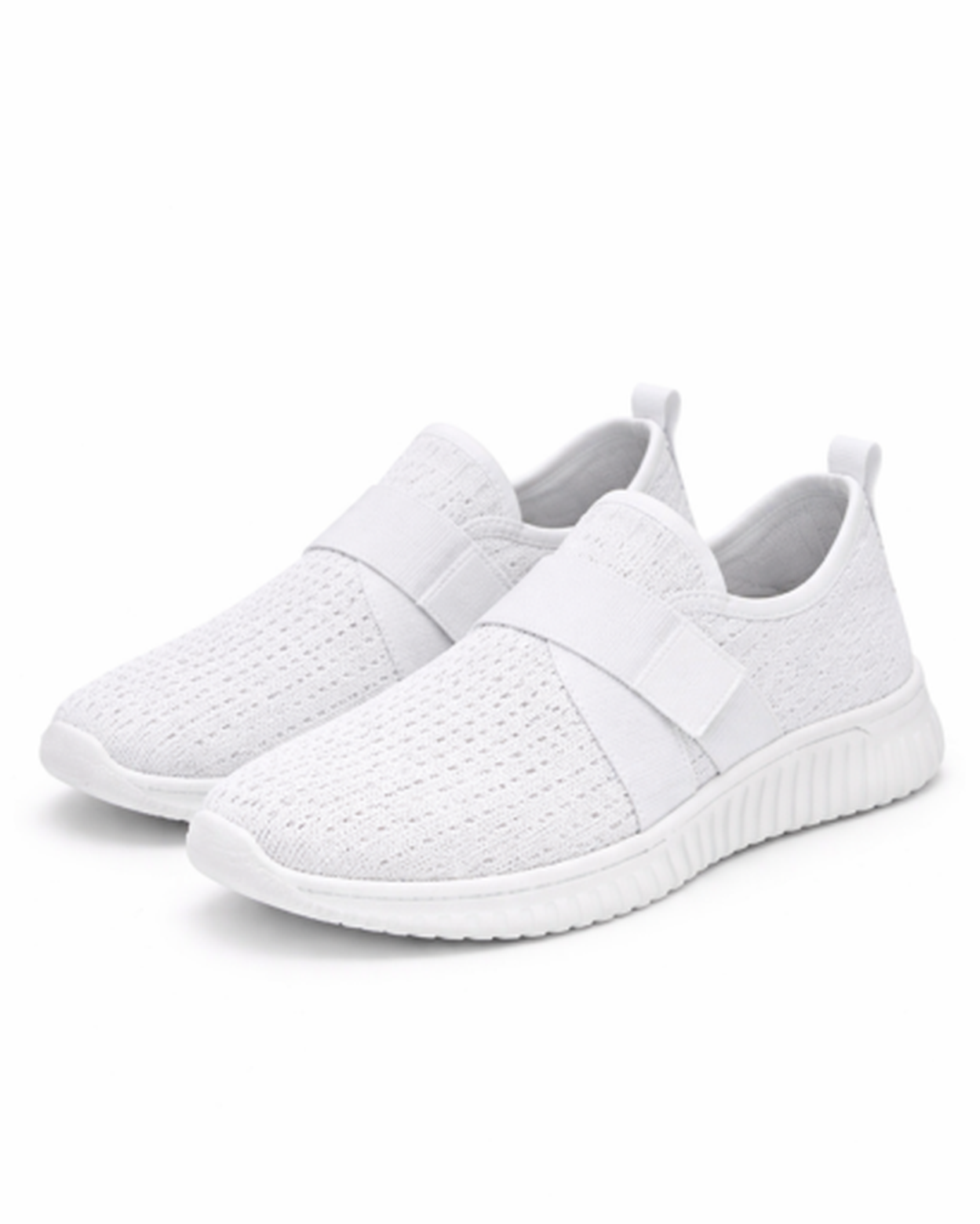 Scarpe da ginnastica slip-on da donna in mesh traforato con fascia elastica