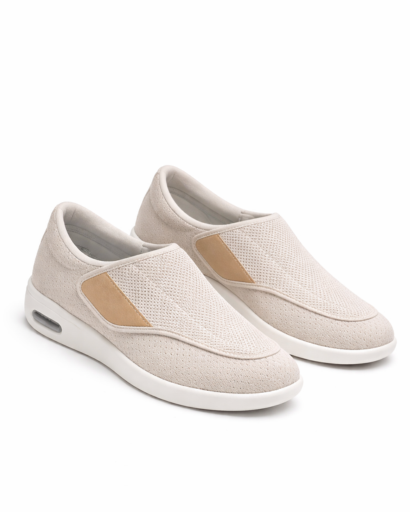 Sneakers Slip-On da Uomo in Maglia Testurizzata con Suola Spessa