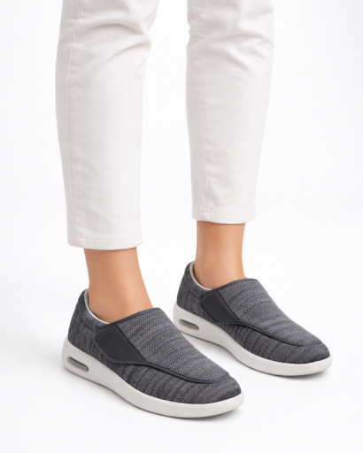 Sneakers Slip-On da Uomo in Maglia Testurizzata con Suola Spessa