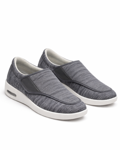 Sneakers Slip-On da Uomo in Maglia Testurizzata con Suola Spessa