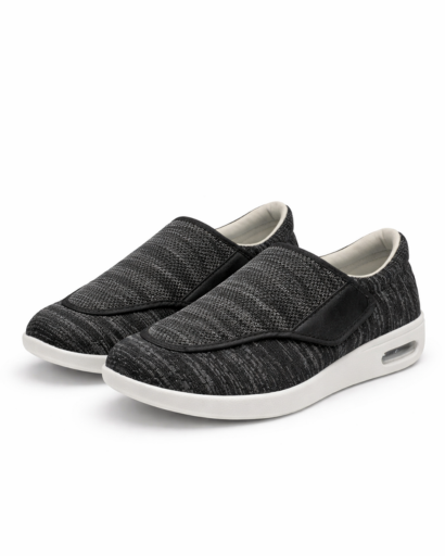 Sneakers Slip-On da Uomo in Maglia Testurizzata con Suola Spessa