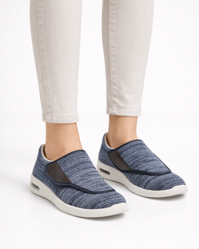 Sneakers Slip-On da Uomo in Maglia Testurizzata con Suola Spessa