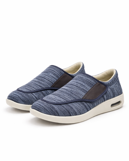 Sneakers Slip-On da Uomo in Maglia Testurizzata con Suola Spessa