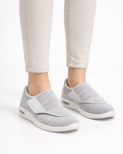 Sneakers Slip-On da Uomo in Maglia Testurizzata con Suola Spessa