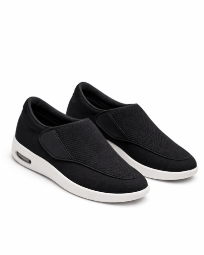 Sneakers Slip-On da Uomo in Maglia Testurizzata con Suola Spessa