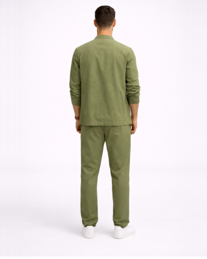 Ensemble homme décontracté veste légère et pantalon coupe droite