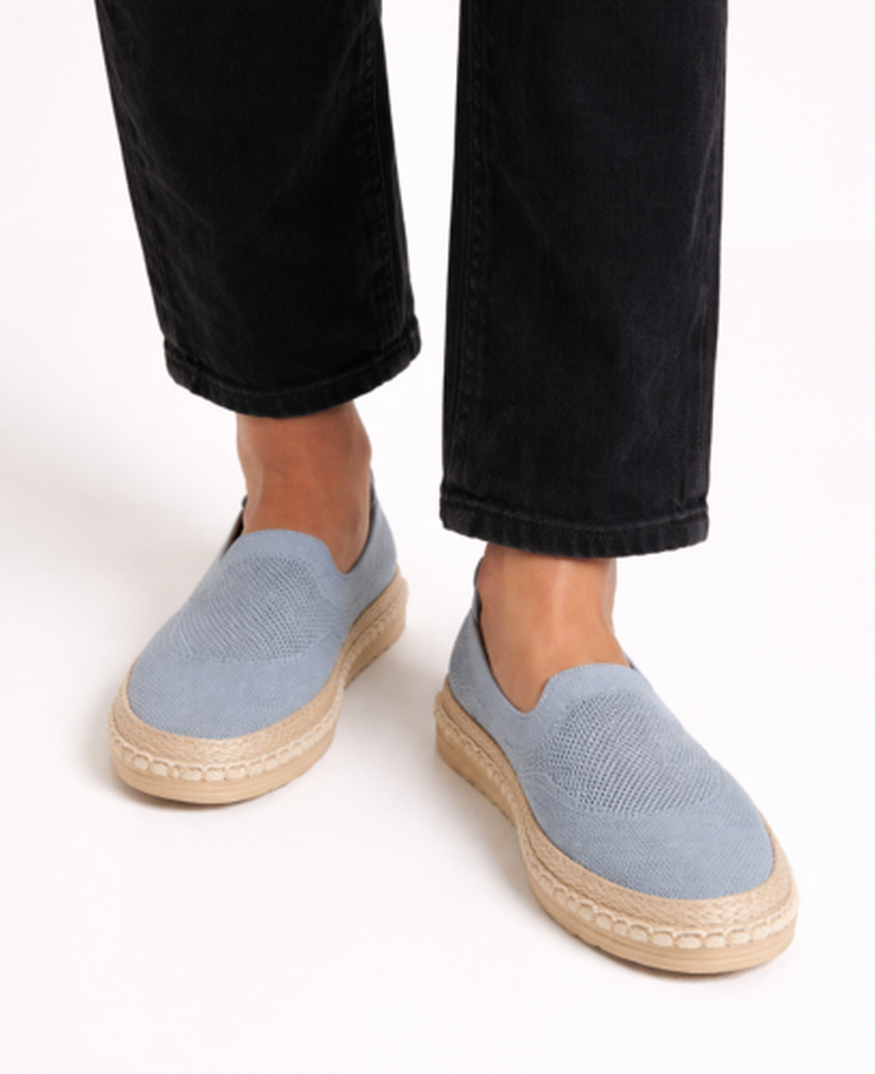 Espadrillas slip-on in maglia dal design essenziale